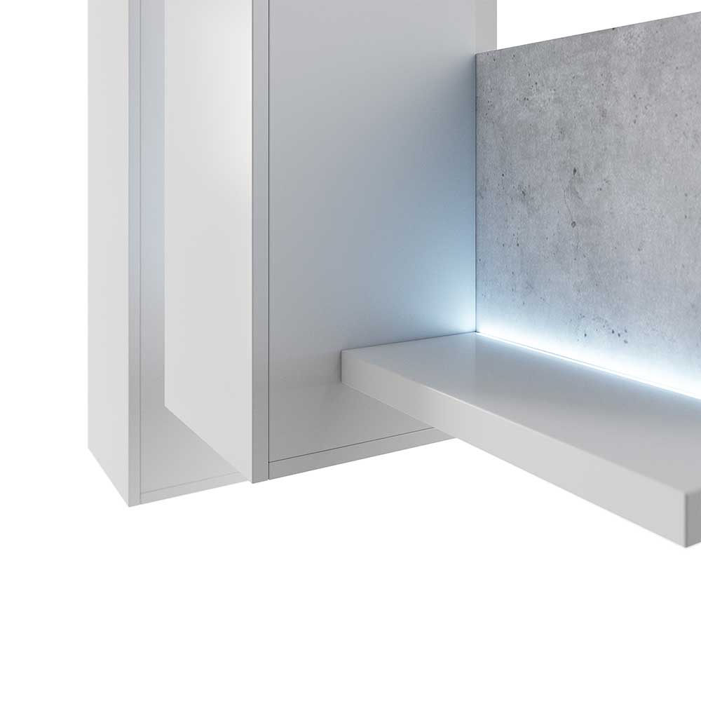 Designer TV Anbauwand in Betonoptik - Venatio (dreiteilig)