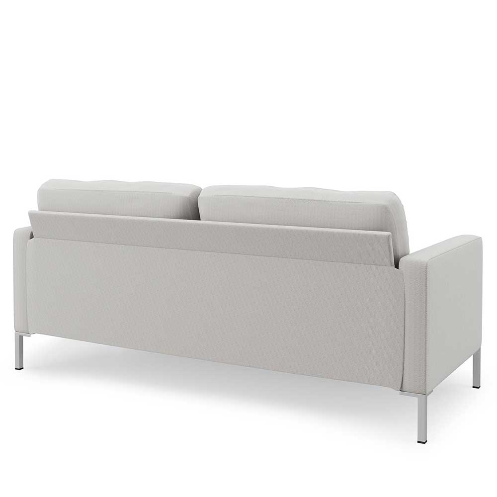 Cremefarbene Couch von hinten mit weichen Rückenkissen und stabiler Konstruktion – Afilonga