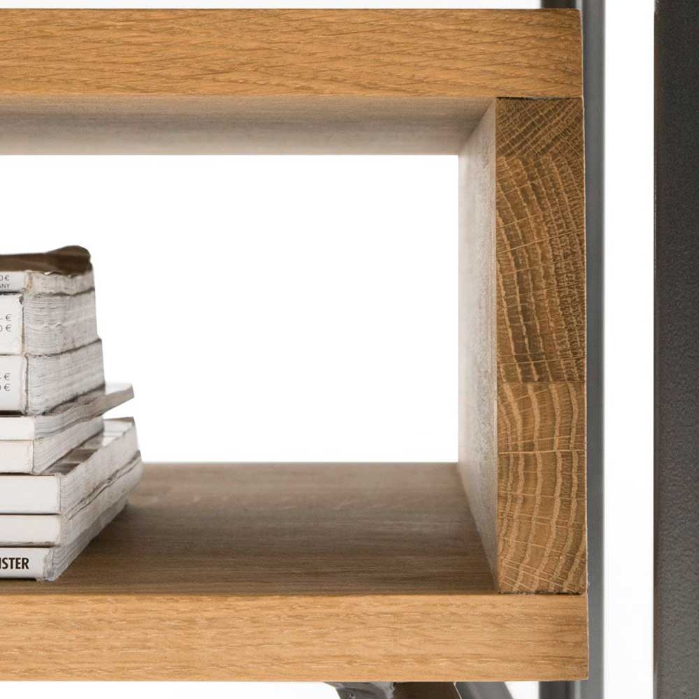 Loft Design Couchtisch Venjar aus Holz Eiche und Metall