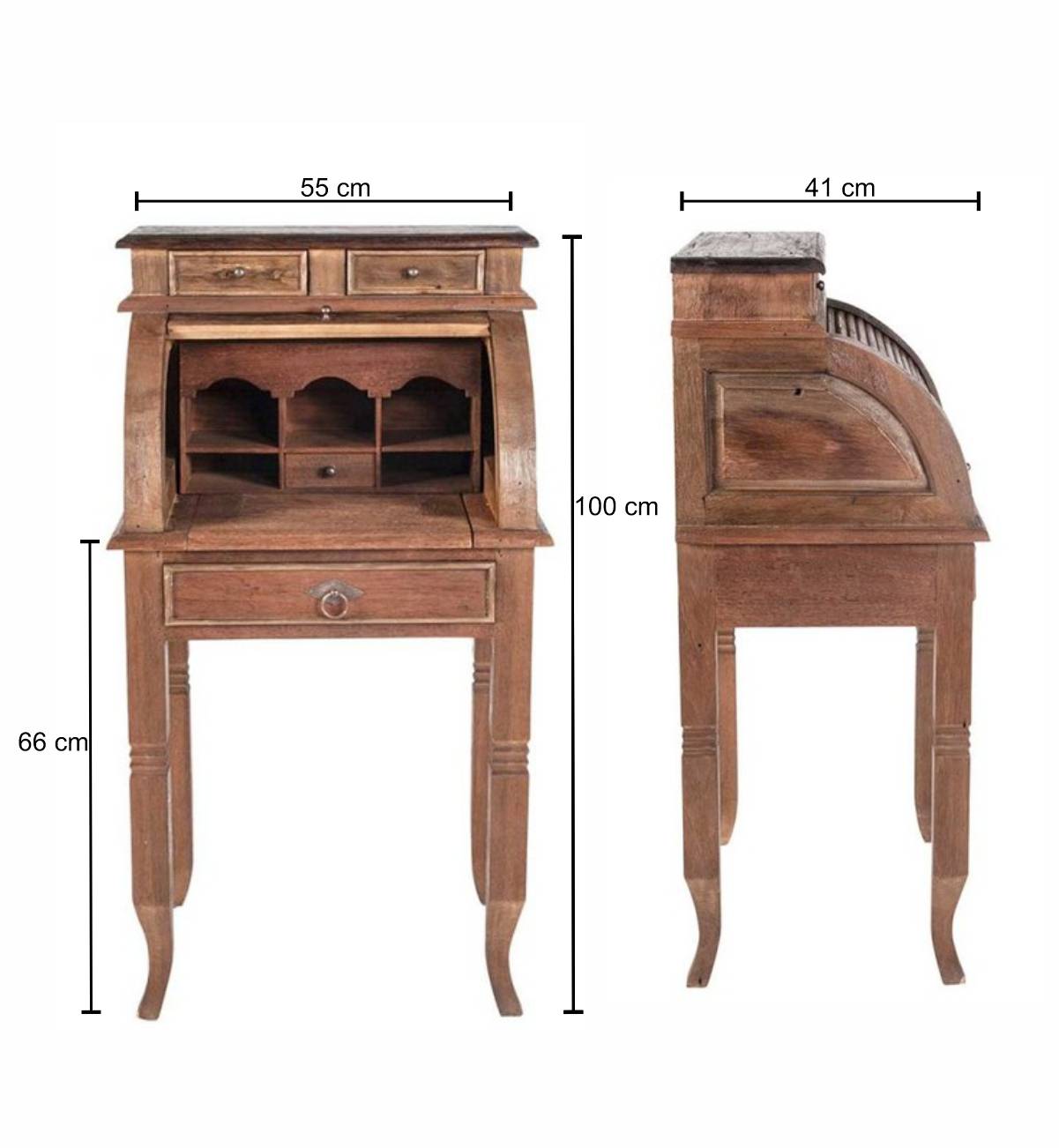 Landhaus Sekretär Mangato aus Teak Recyclingholz
