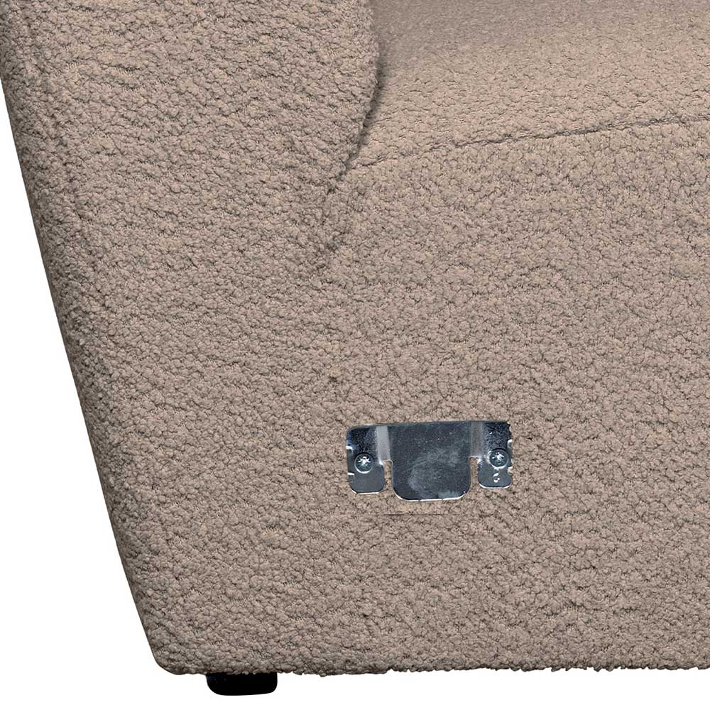 Systemsofa Modul in Beige Boucle - Viticco