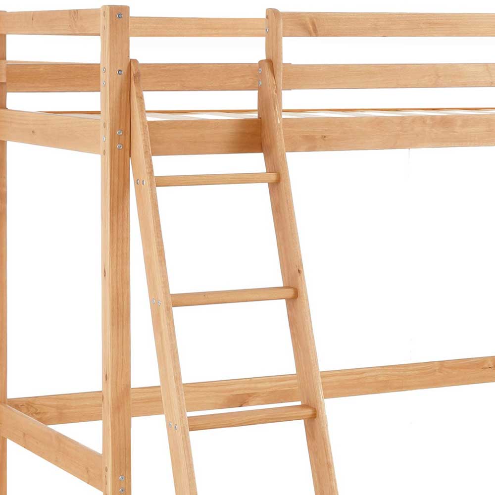 Hohes Hochbett aus Kiefer Massivholz - Usavina