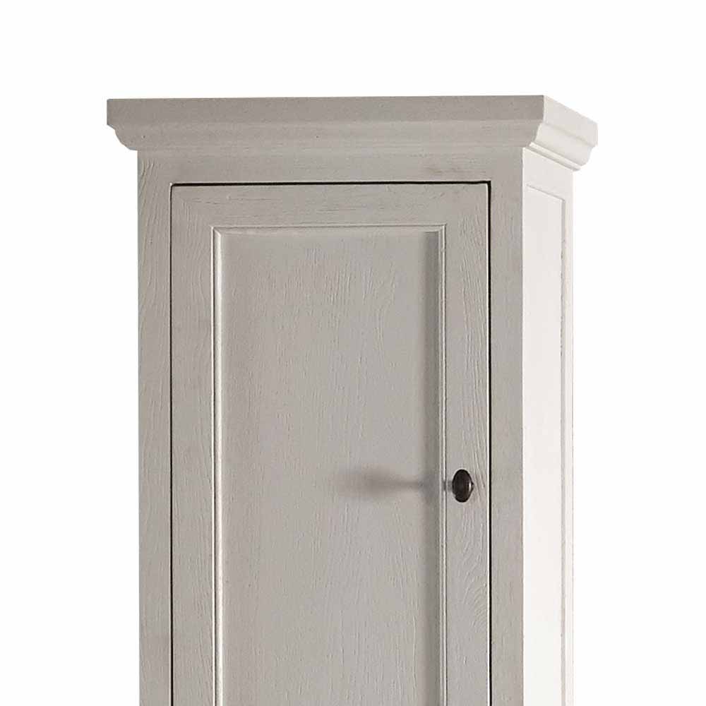Massivholz Badschrank in Weiß Soilhull aus Eiche