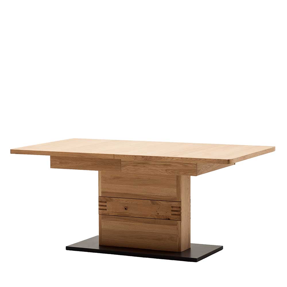 Esszimmer Säulentisch mit zwei Einlegeplatten - Crupean