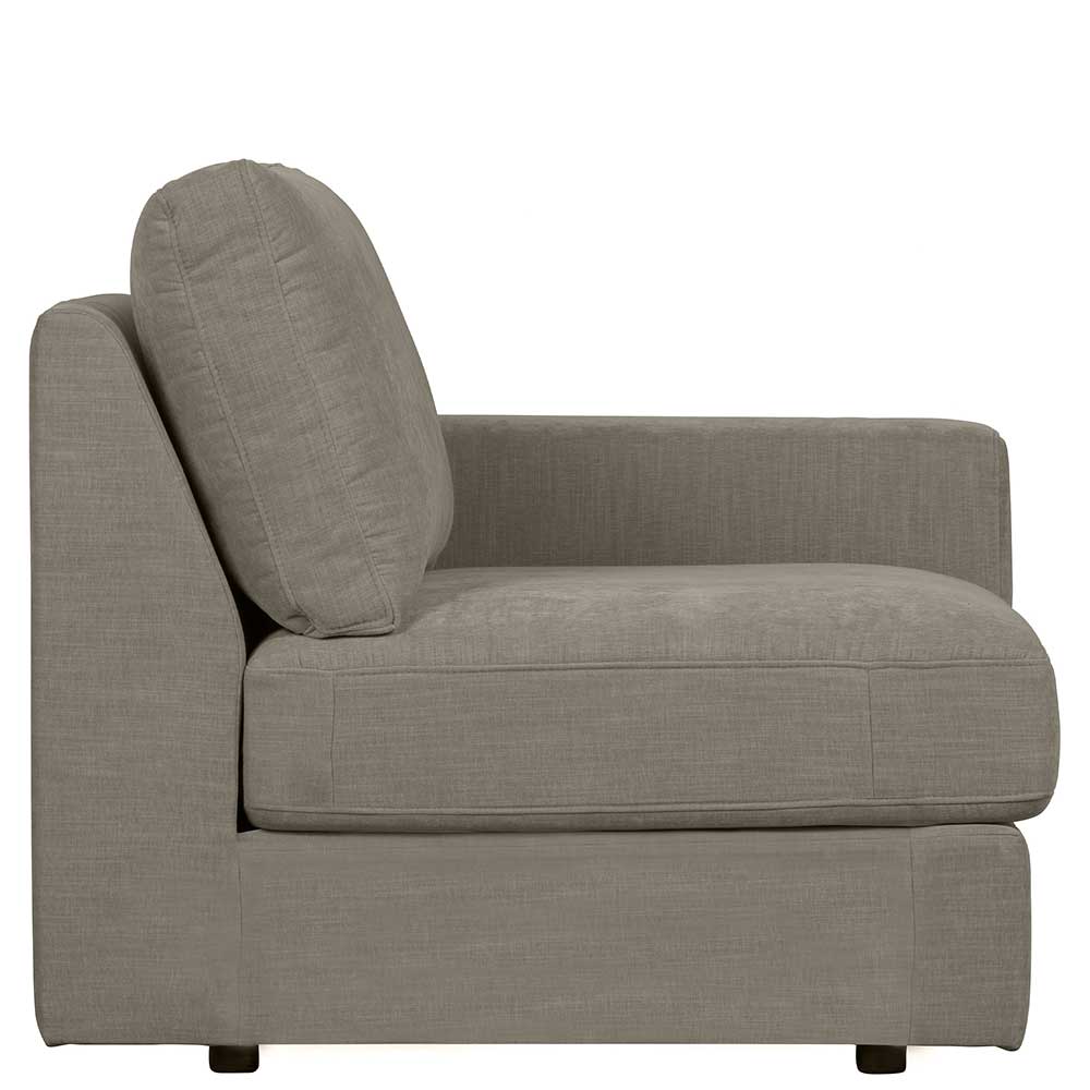Couchmodul mit Armlehne rechts in Grau - Gregg