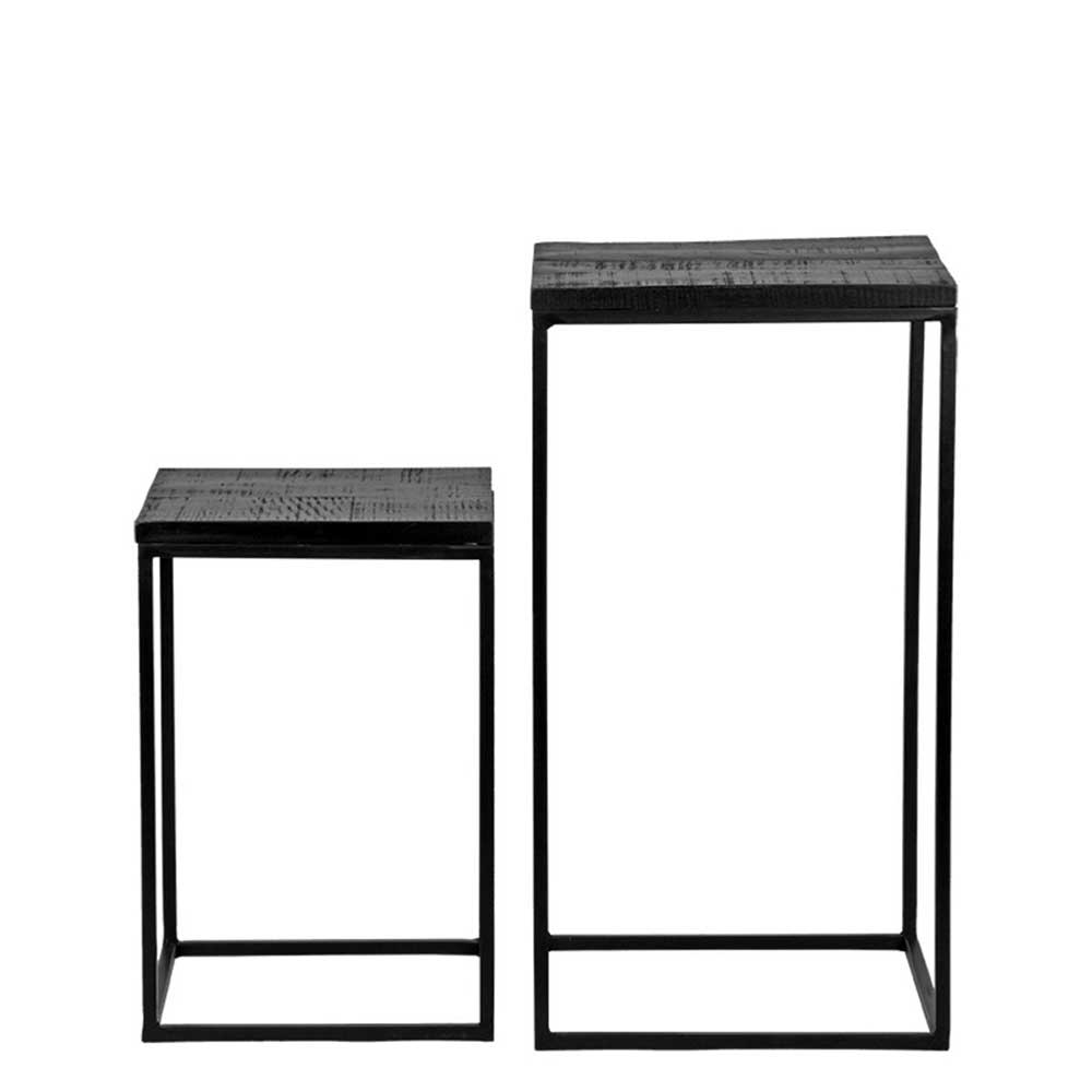 Beistelltisch Duo in Schwarz - Asnada (zweiteilig)