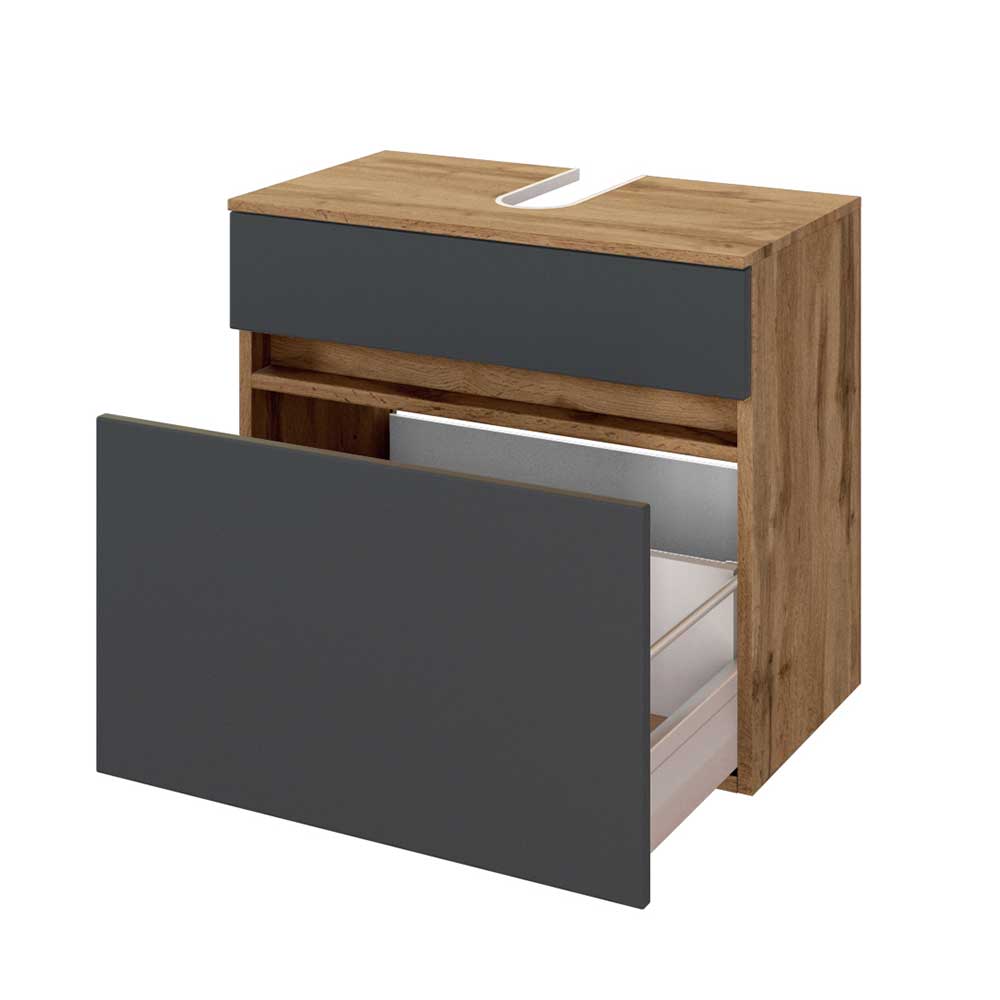 60x60x35 Waschbeckenschrank zweifarbig - Athrin