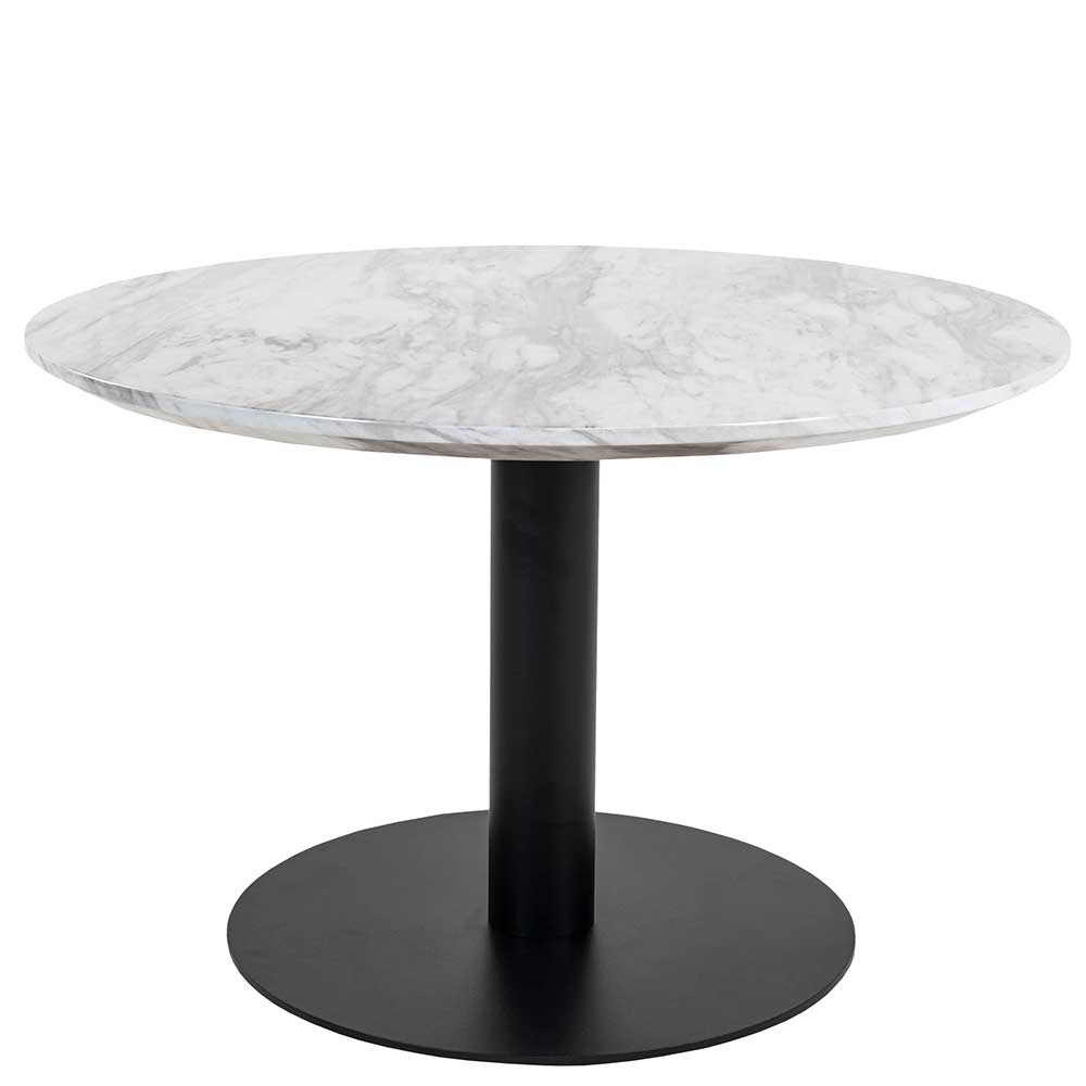 70cm runder Wohnzimmer Tisch in Marmor Optik - Ovaio