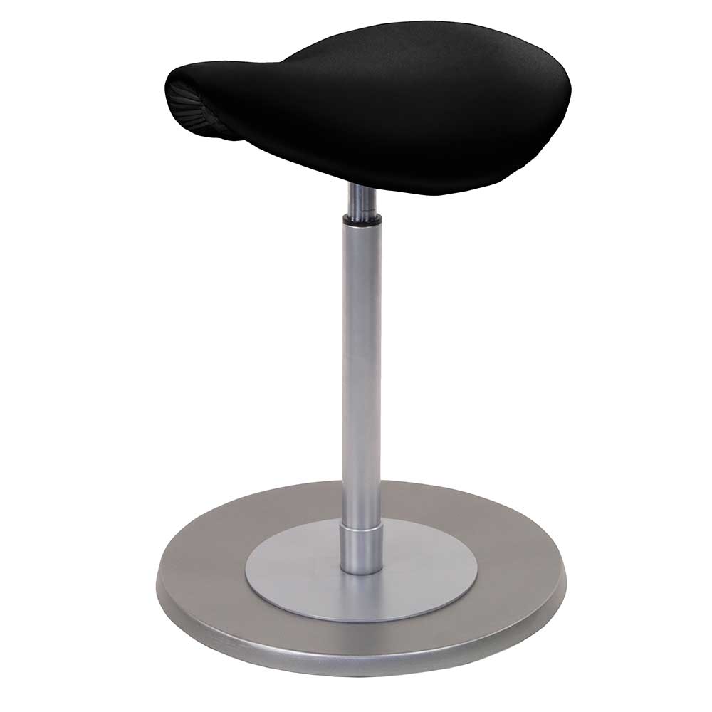 Arbeitshocker mit Sattelsitz in Schwarz - Simeona
