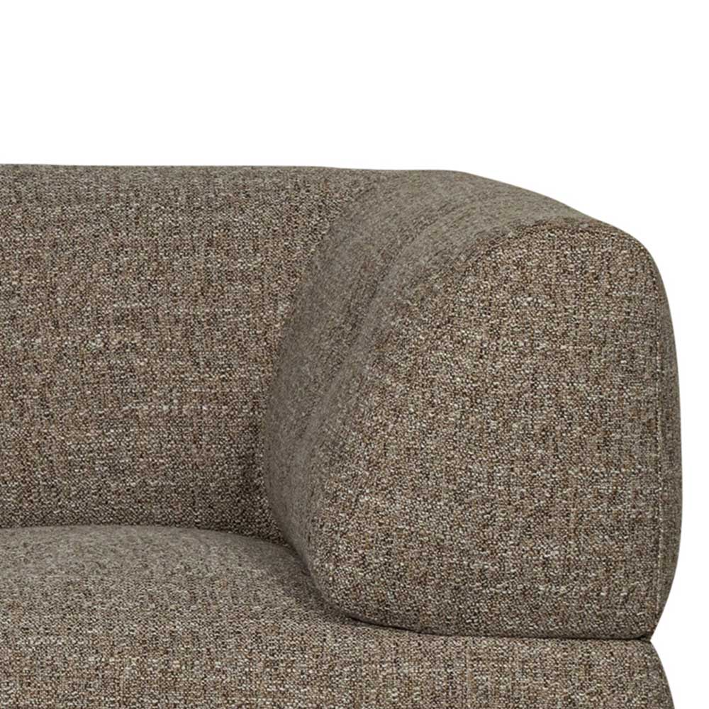 Wohnzimmer Sofa in Dunkelbraun Strukturstoff - Marus