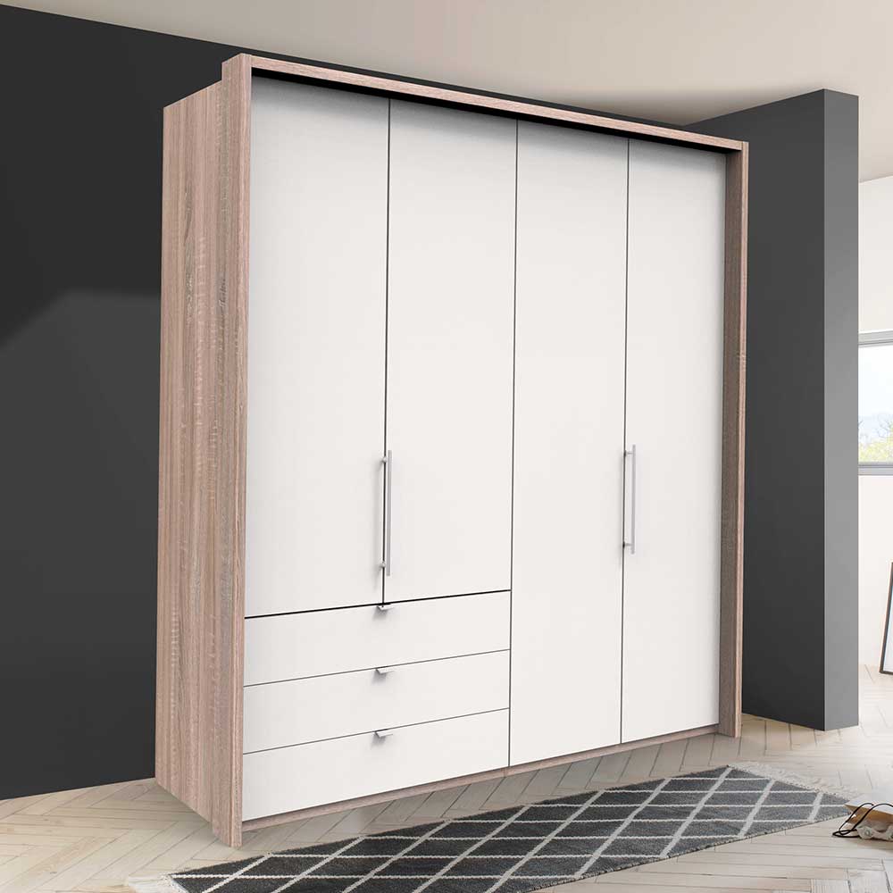 Kleiderschrank kombiniert 2 Falttüren - Vaclyn