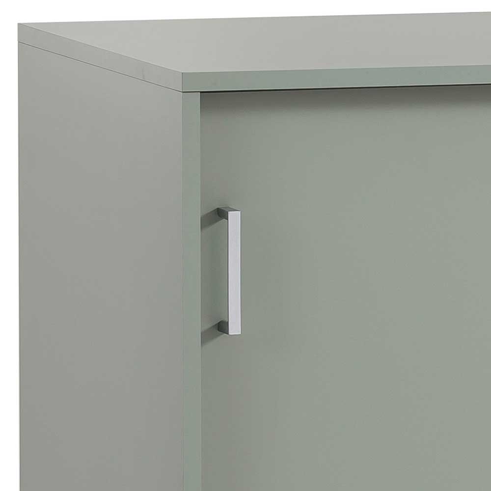 Schiebetüren-Aktenschrank in Graugrün - Espresso