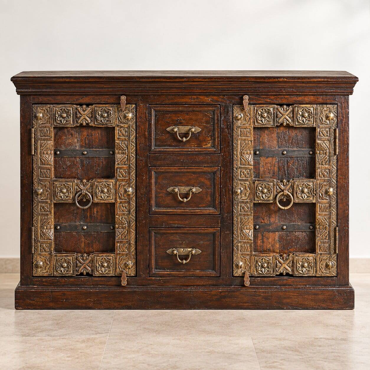 Massivholz Sideboard Solapura aus Teak