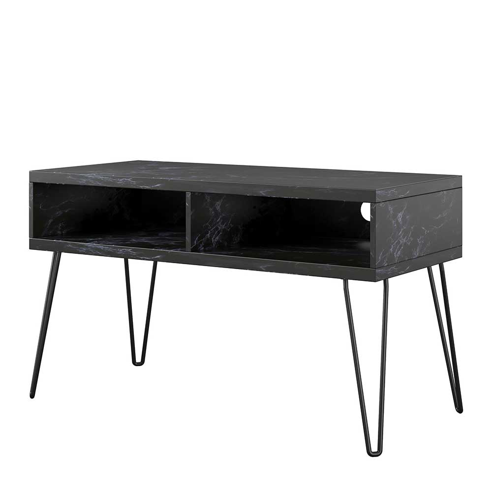 TV-Board in Marmor Optik Schwarz Grau - Select
