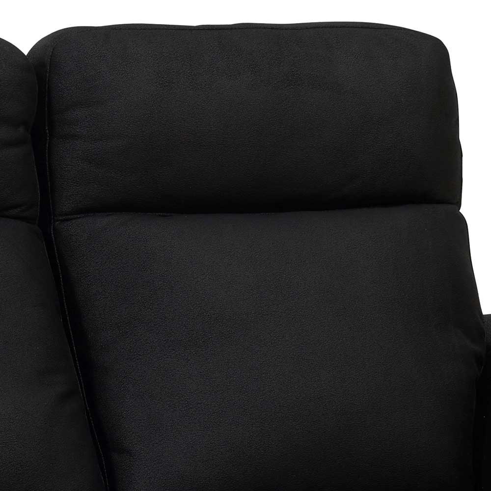 Schwarze Stoffcouch mit Relaxfunktion - Lirionica