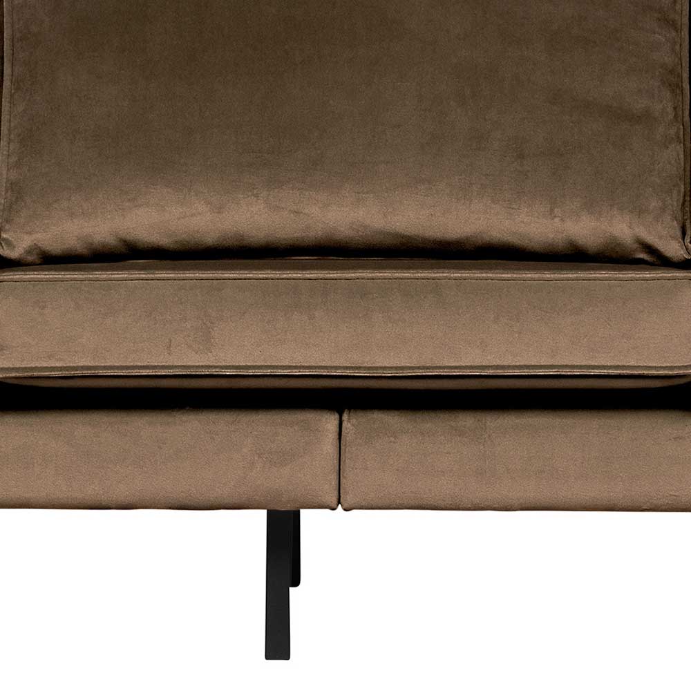 3-Sitzer Couch mit Samtbezug Museo in Taupe