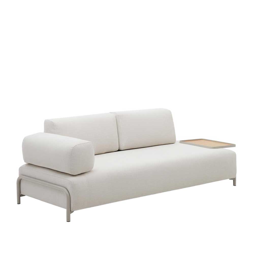 Dreisitzer Sofa aus Chenille in Beige - Turena