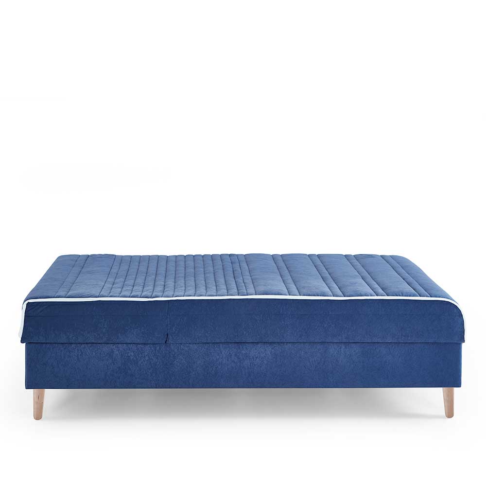 Verstellbare Daybed Polsterliege in Blau Samt - Blackbird