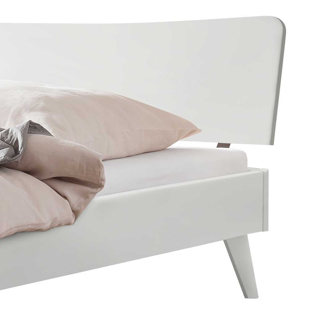 Doppelbett in Weiß deckend lackiert - Intiatos