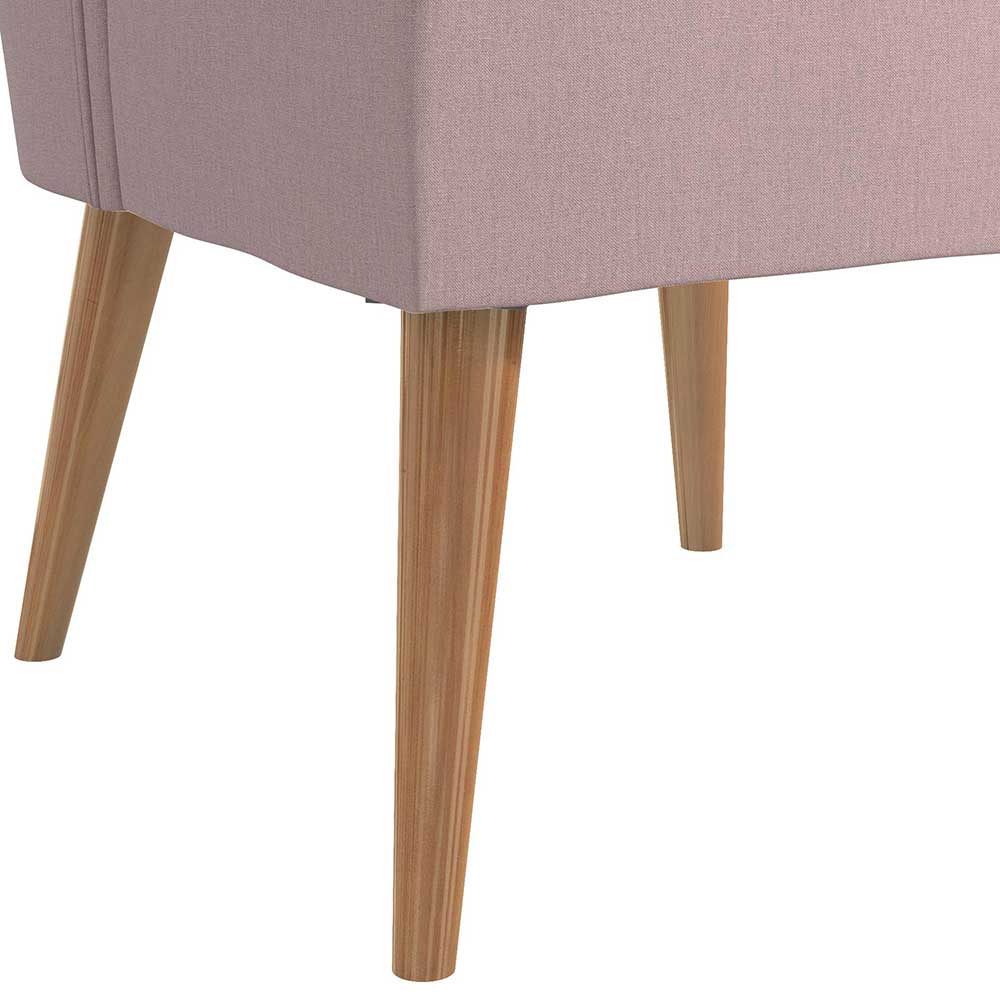 Retro Sessel in Rosa und Holz Natur - Panien