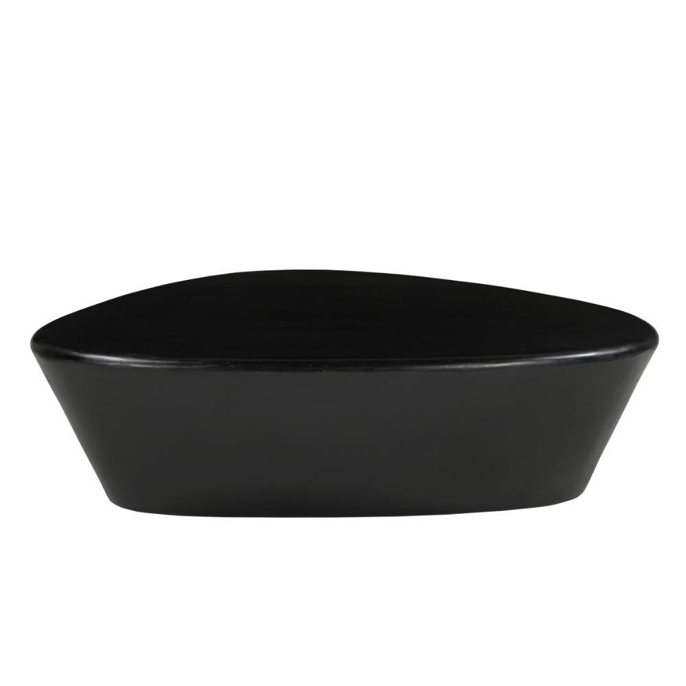 Schwarzer Couchtisch im Wankeldesign - Oglio