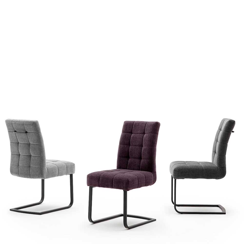 Swingstühle in Grau Chenille - Zaruto (2er Set)