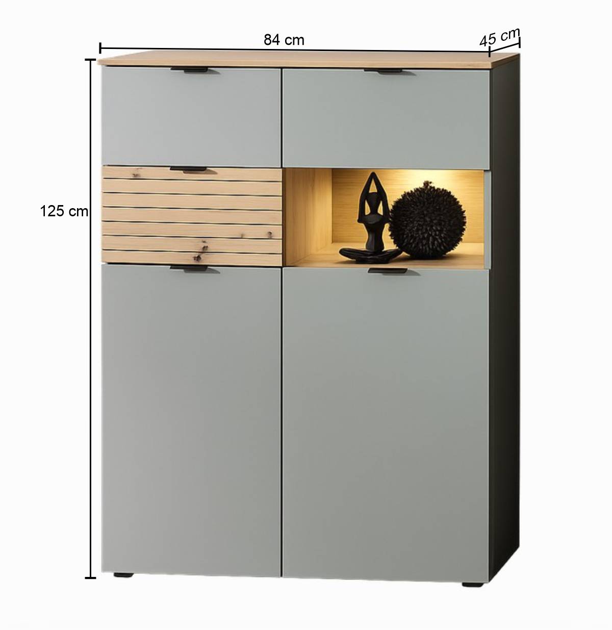 Wohnwand Möbelkombination modern - Halimi (sechsteilig)