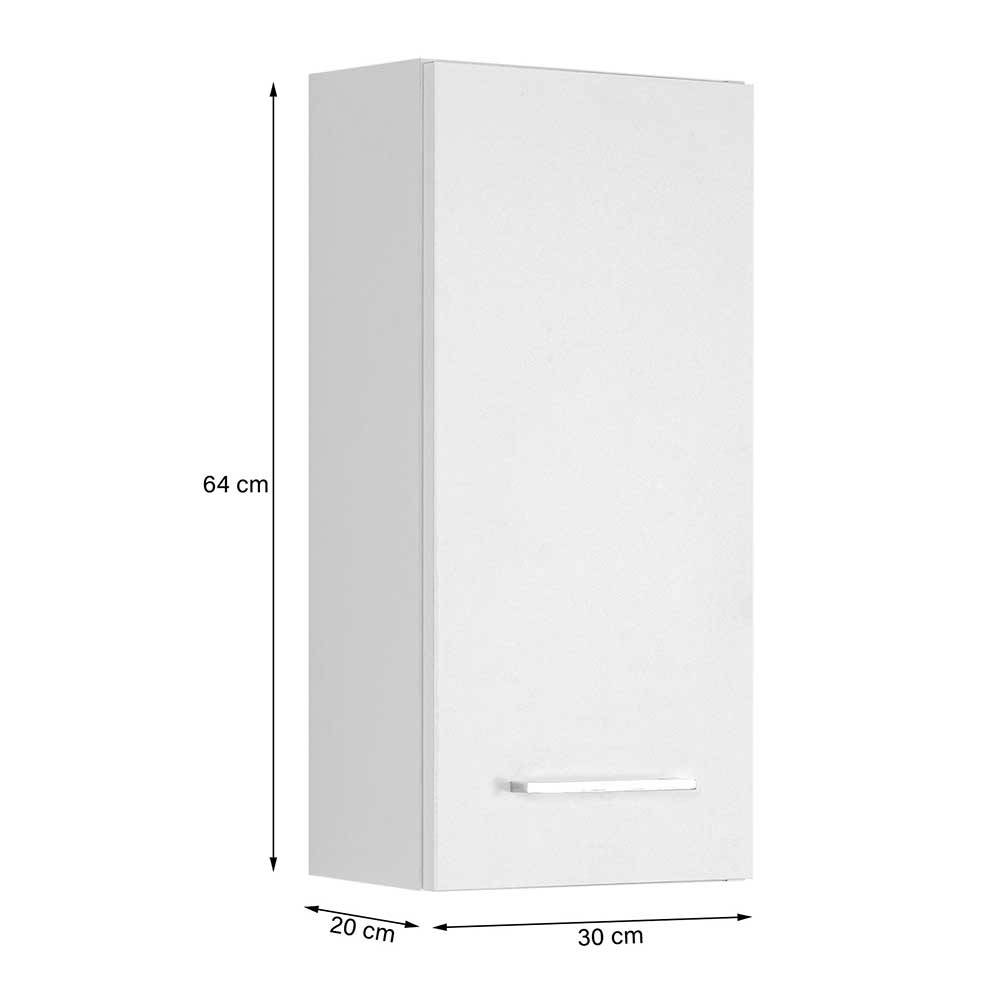1-türiger Bad Hängeschrank 30x64x20 cm - Lasdias
