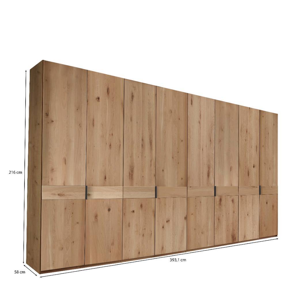 8-türiger Schrank in Eiche Bianco - Yanicas