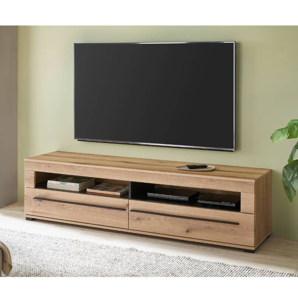 Wohnzimmer TV-Möbel-Set in Eiche - Brocus (vierteilig)