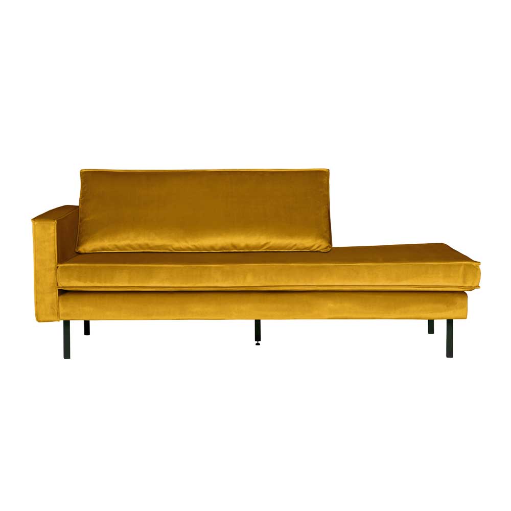 Bequemes Daybed mit Samt Nustra in Gelb