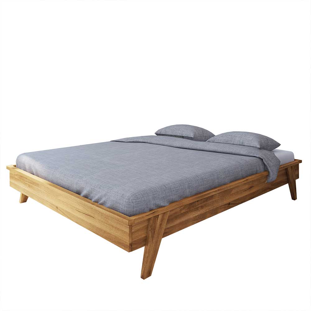 220 cm überlanges Bett aus Wildeiche - Hardus