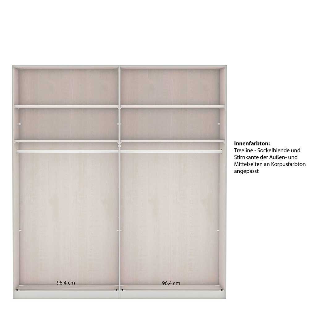 Kleiderschrank 4-türig in Graugrün - Rajavo