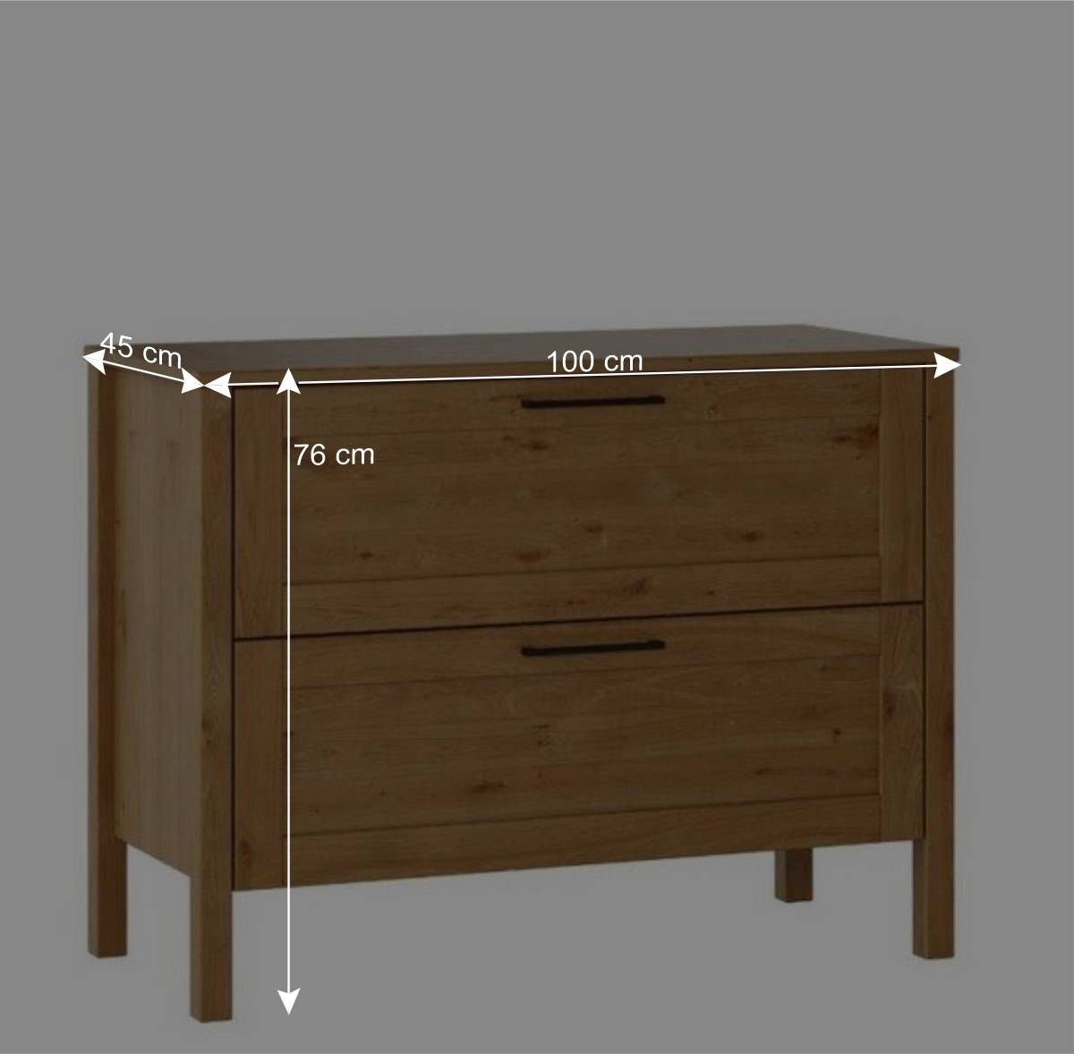 Schlafzimmer Kommode aus Wildeiche Massivholz - Totem