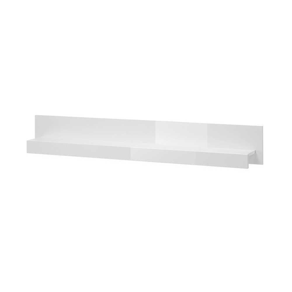 Weiße Hochglanzmöbel für das Wohnzimmer Mextra optional mit LED (vierteilig)