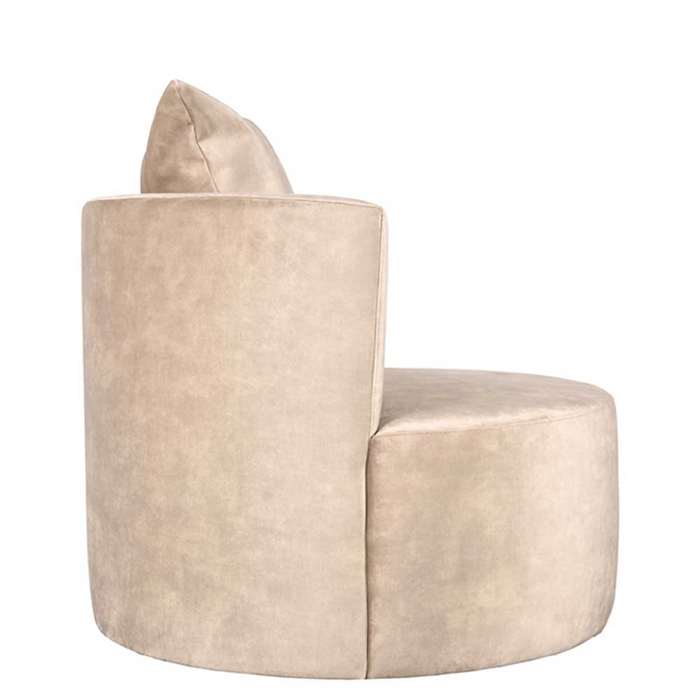 Polstersessel in Beige Velours - Sealand