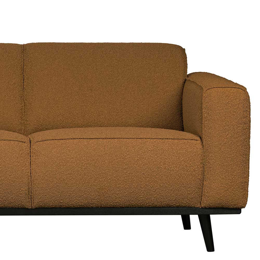 Moderne 3er Couch in Bernstein Buklee - Bahos