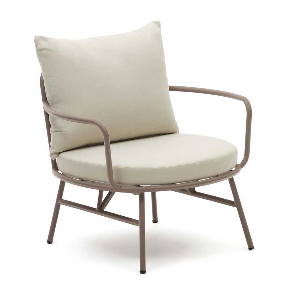 Garten Lounge-Sessel in Flieder aus Metall - Azalao