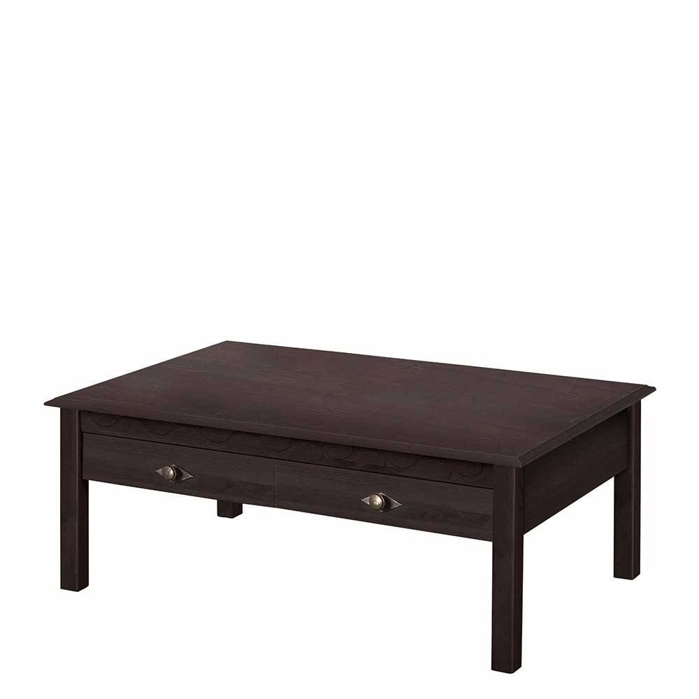 Kiefernholz Couchtisch in Wenge lackiert - Boju