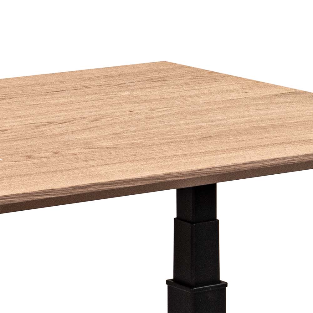 70x60 cm Höhenverstellbarer Tisch in Wildeiche Furnier - Anram