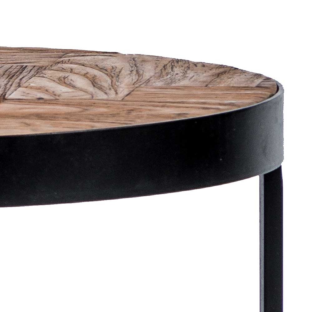 Runde Beistelltische aus Teak - Josepha (zweiteilig)