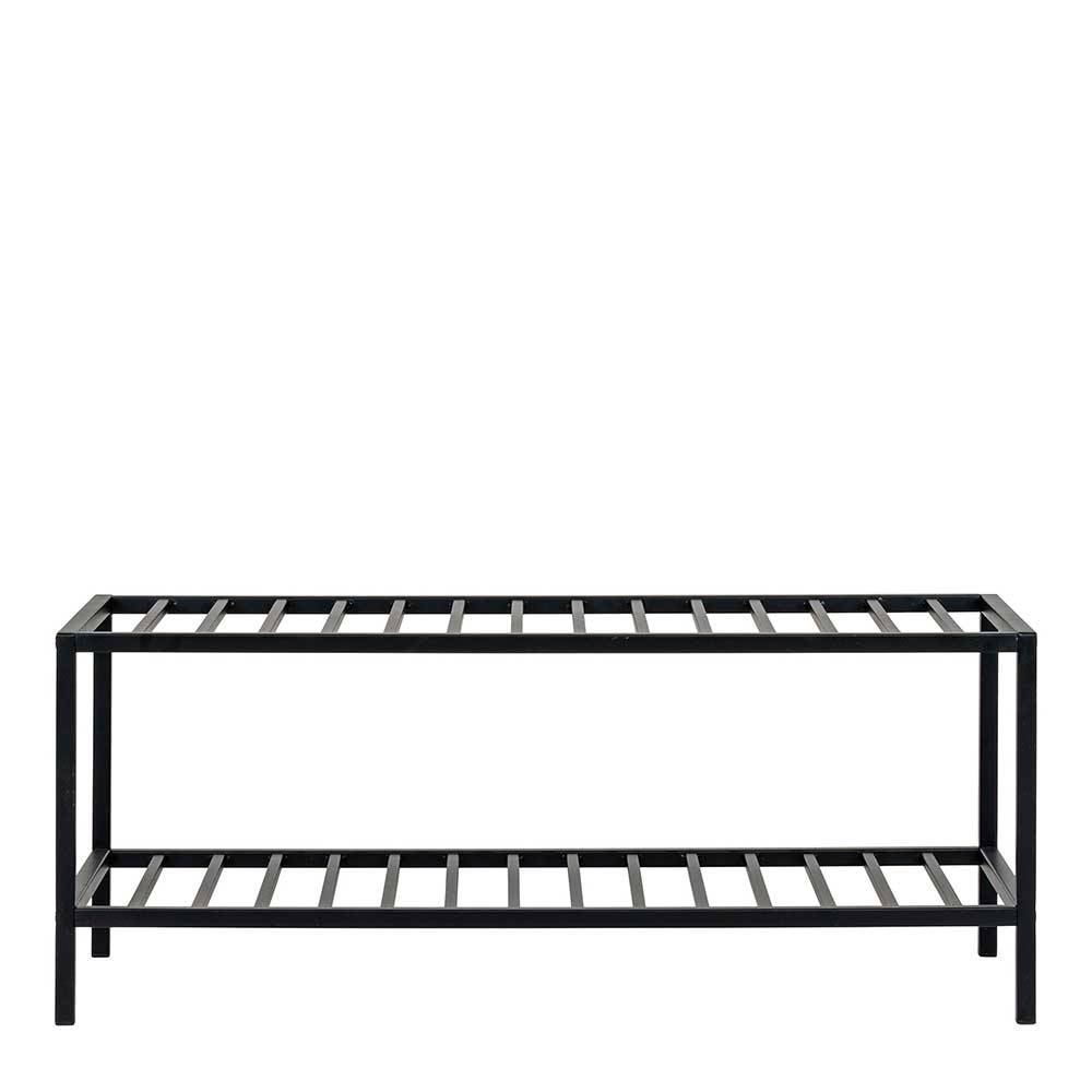 79x32x34 Metall Schuhbank in Schwarz - Esbessa