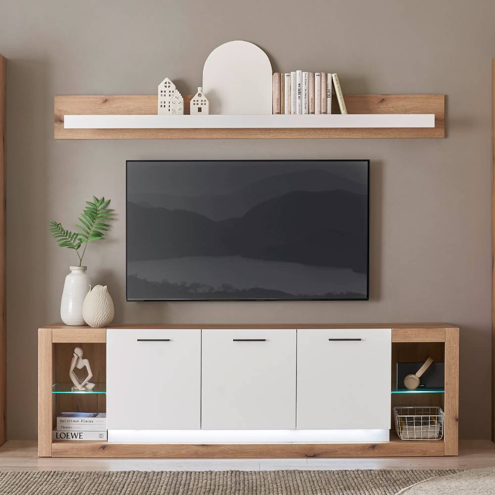 TV Anbauwand Set - Adejano (vierteilig)