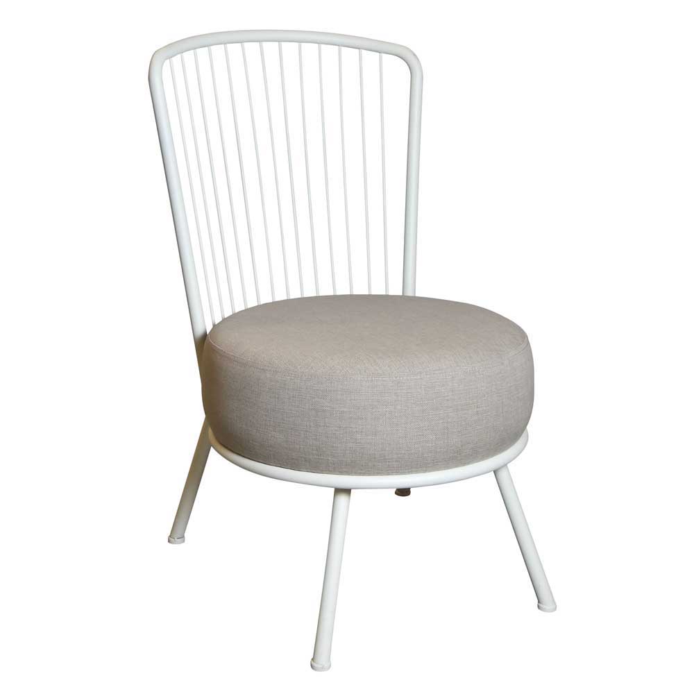 Extravaganter Stuhl in Beige & Weiß - Andoro
