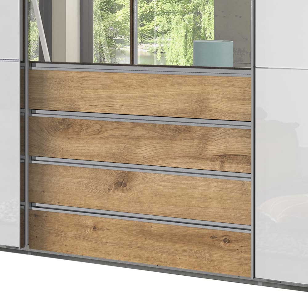 Schlafzimmerkleiderschrank mit Dreh- & Schiebetüren - Stufania I