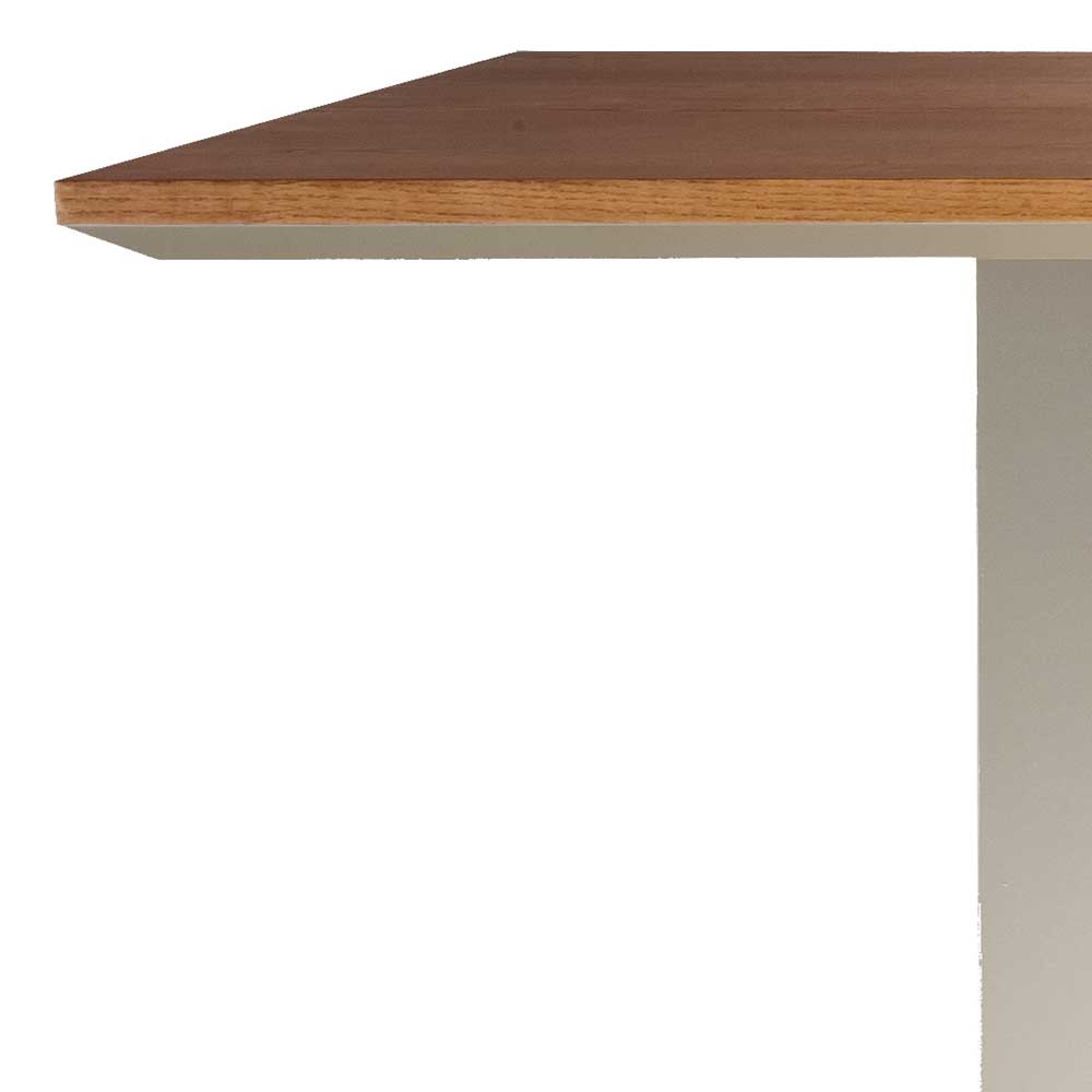 Esszimmertisch in Esche dunkel & Nickel - Comota