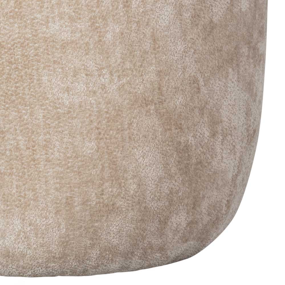 Polsterhocker in Beige Chenille - Paryra