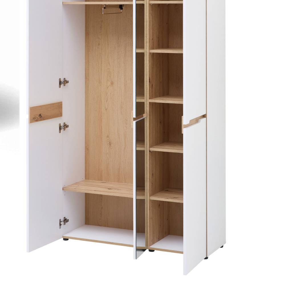 3-türiger Garderobenschrank mit Spiegel - Anesto