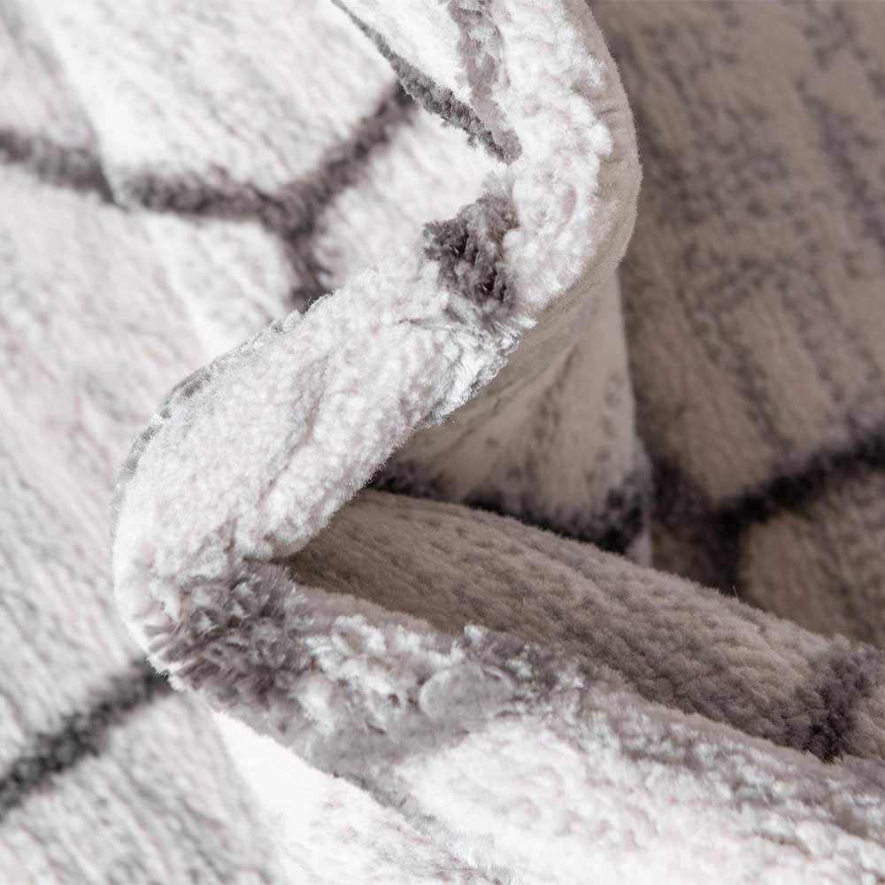 Moderner Designteppich in Creme und Grau - Mesmaria