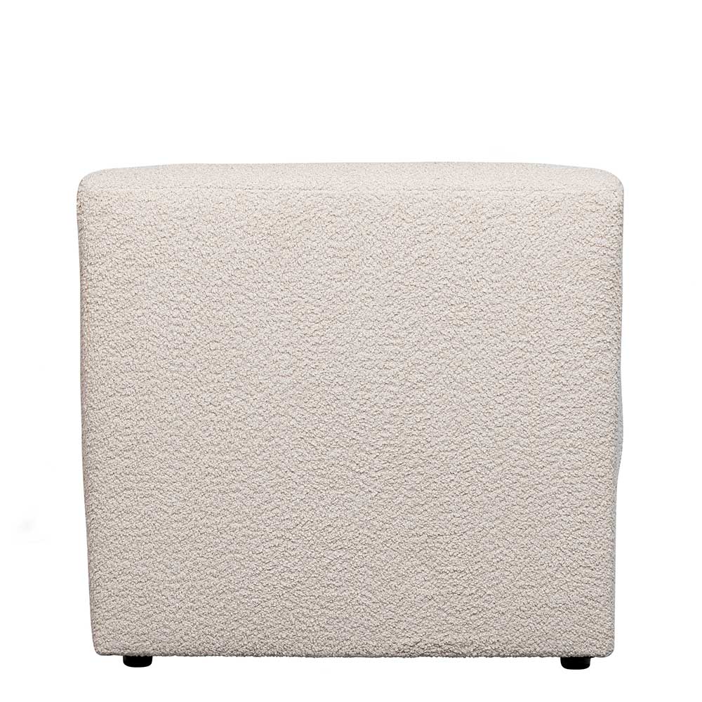 Rückansicht des cremefarbenen Boucle Sofa-Elements mit strukturierter Oberfläche – Alexandra